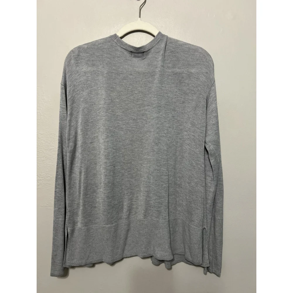 Lot‎ Of 2 Womens Large Open Front Casual Cardigan Grey & Off White Workwear